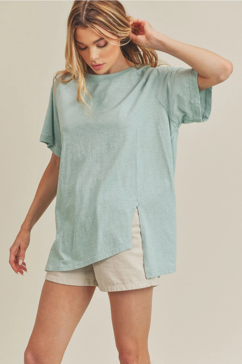Dottie Crewneck Tshirt ‘sky’
