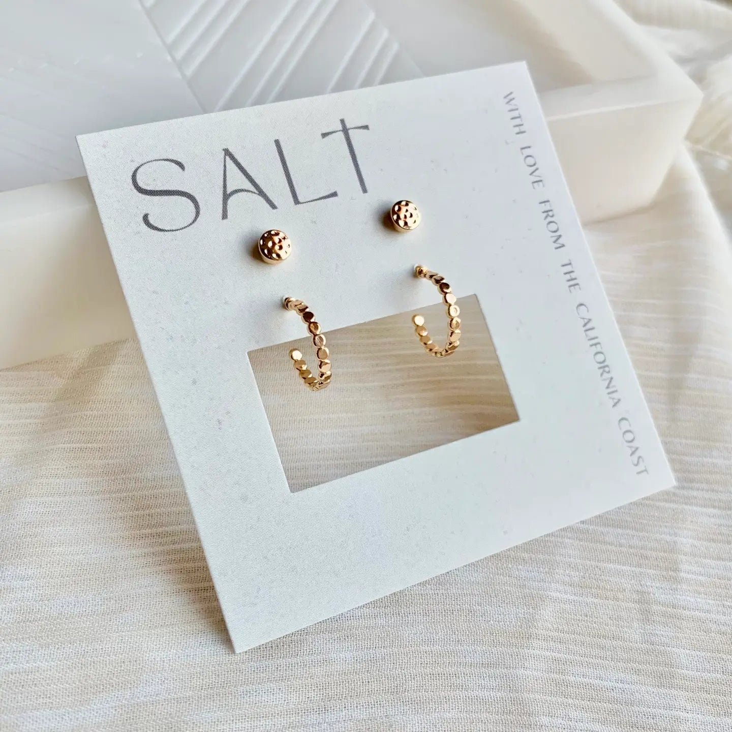 Everyday Hoop & Stud Set | Gold Dainty Stud Post Earrings