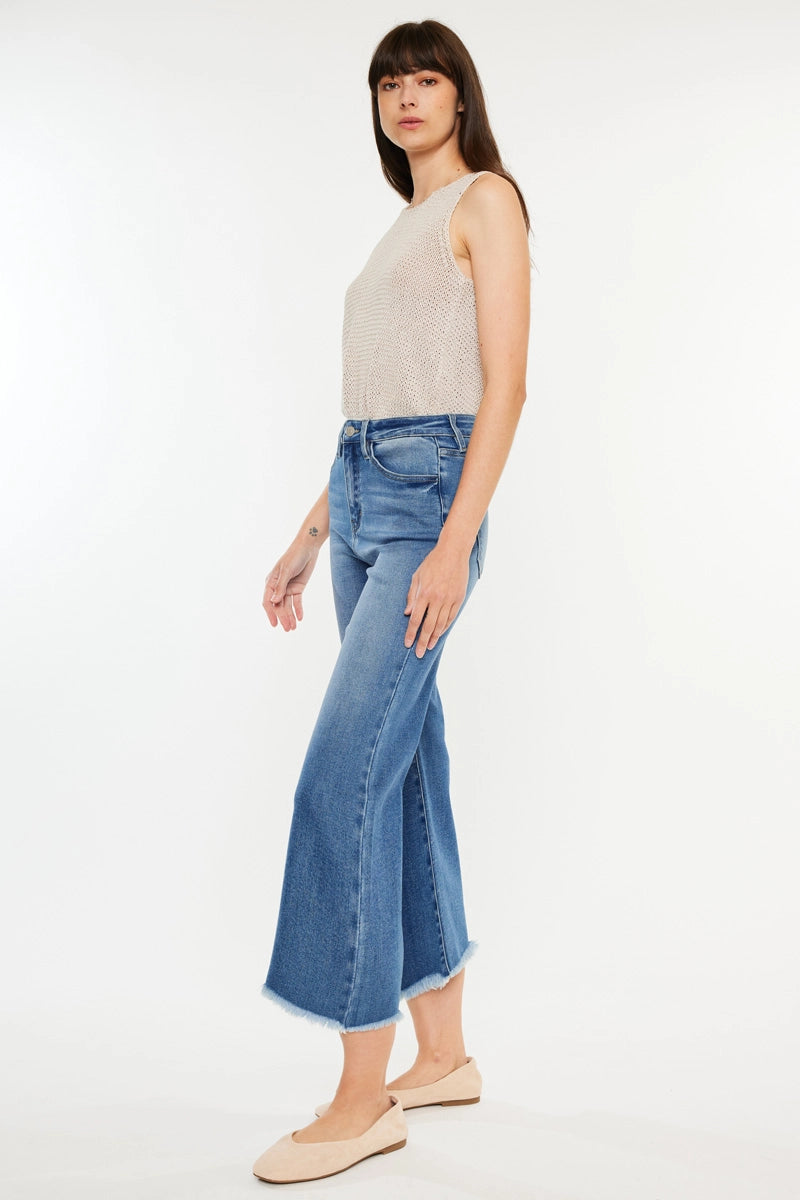 Melanie High Rise Crop Flare Jean
