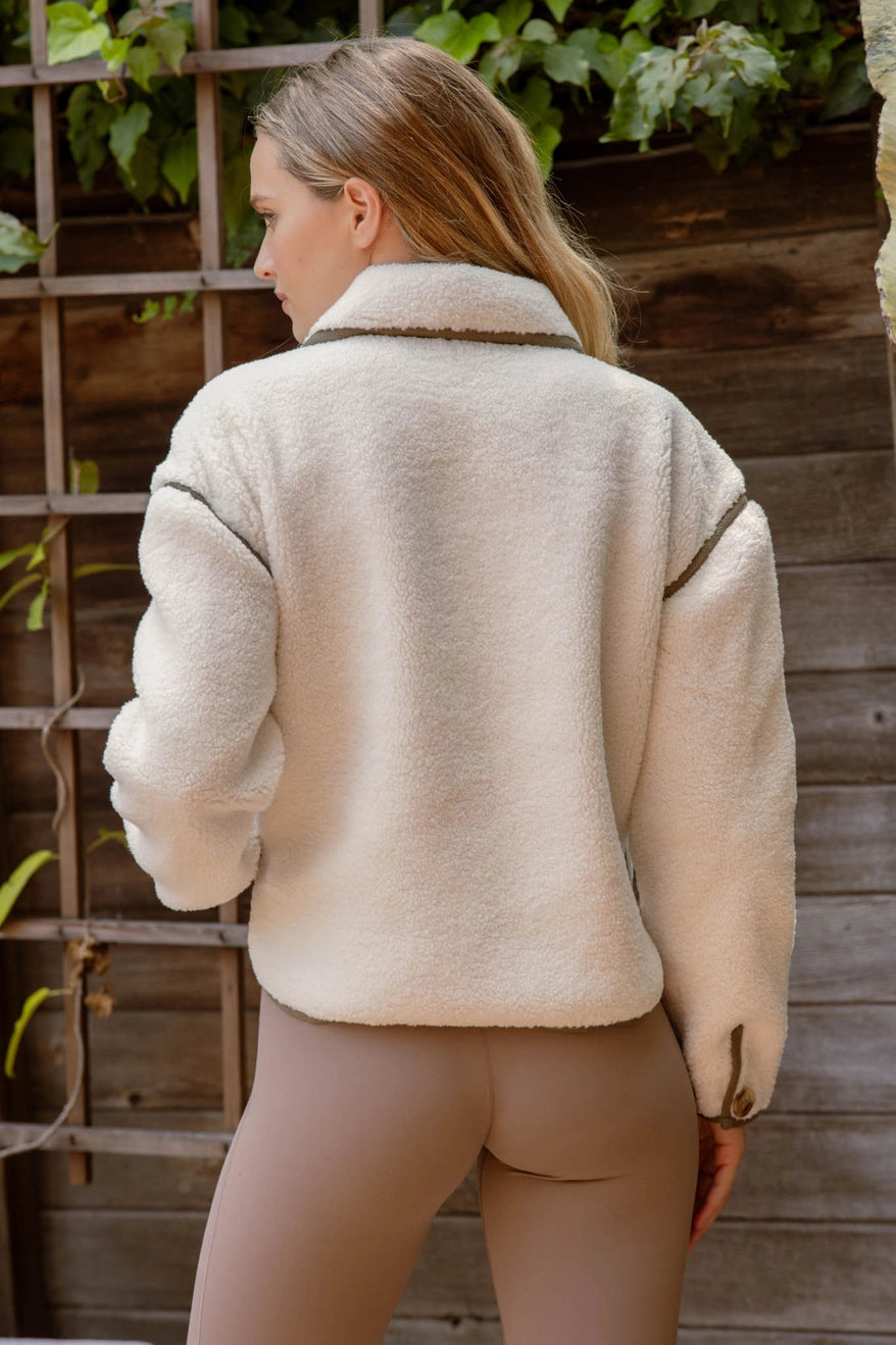 Shearling Jacket – Cream + Olive