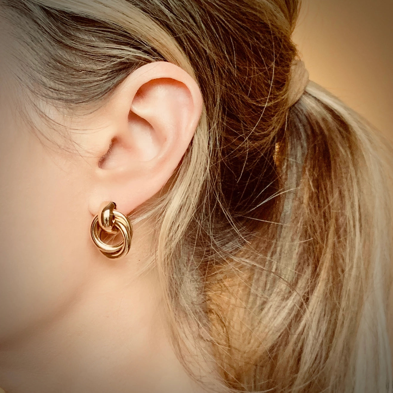 SALT. The Perfect Knot Studs | Gold | Twisted Tube Stud Earrings