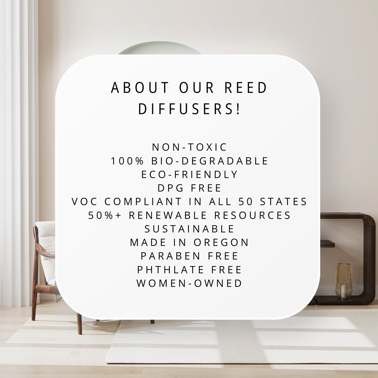 Nontoxic Reed Diffuser • Grapefruit + Mint