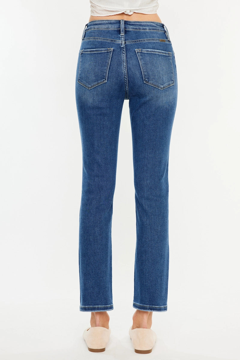 Becca High Rise Slim Straight Stretch Jeans