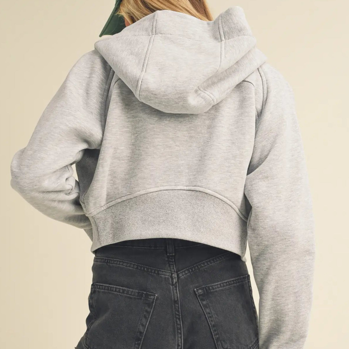 Everyday Cropped Zip up Hoodie