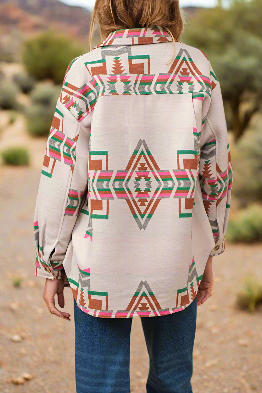 Desert Bloom Aztec Shacket