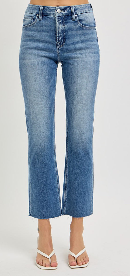 The Elevate High Rise Crop Straight Jean