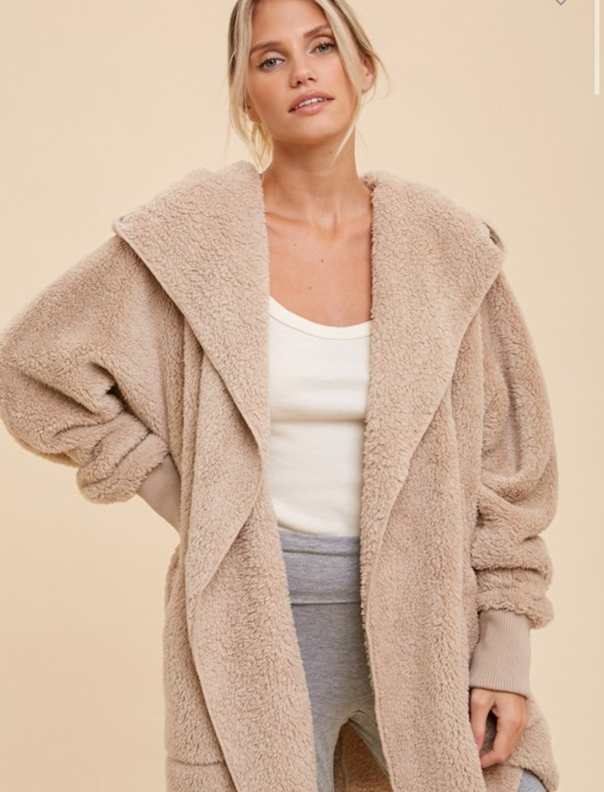 Cozy Cloud Hooded Teddy Jacket