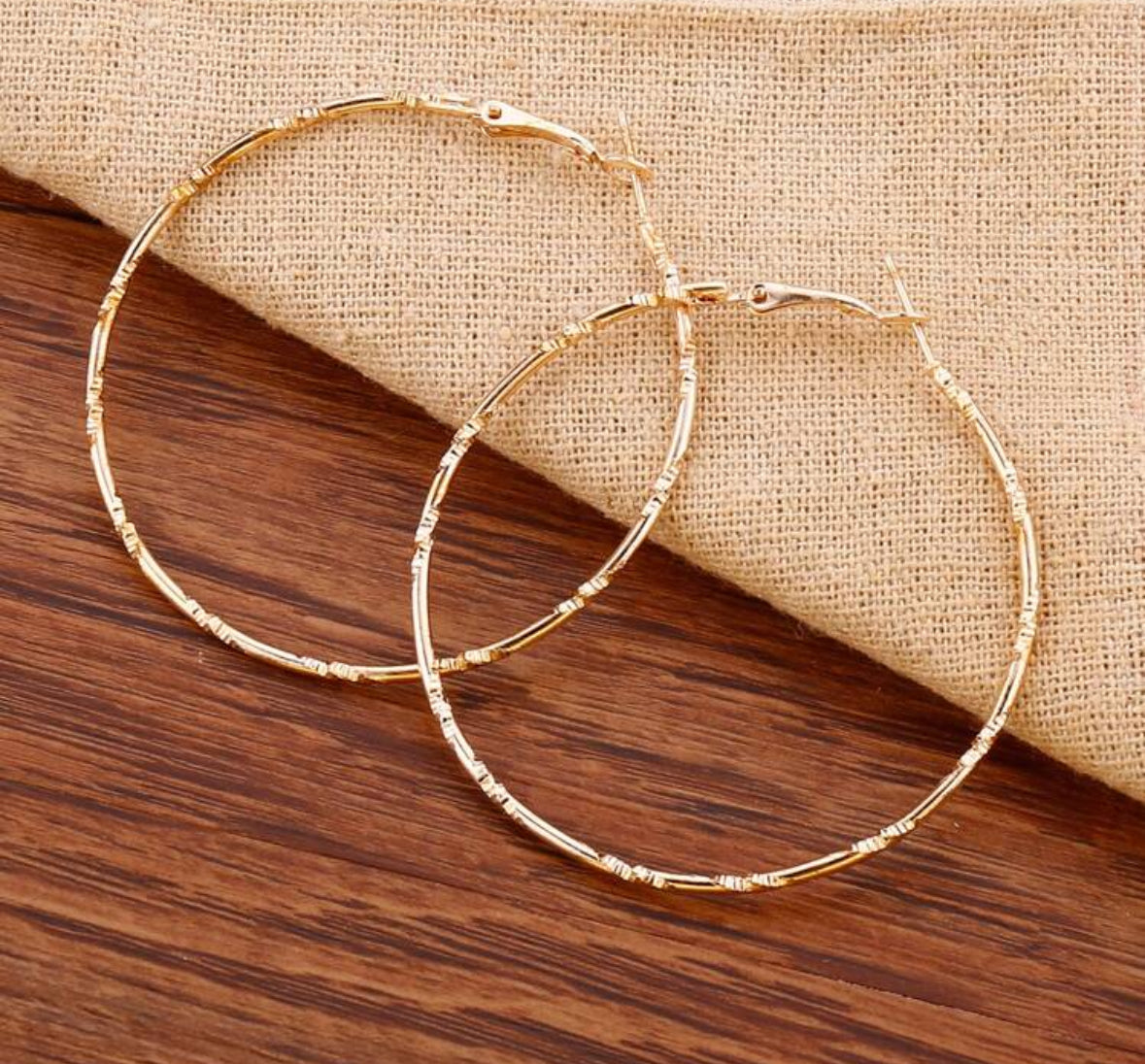 Gold hoop earrings