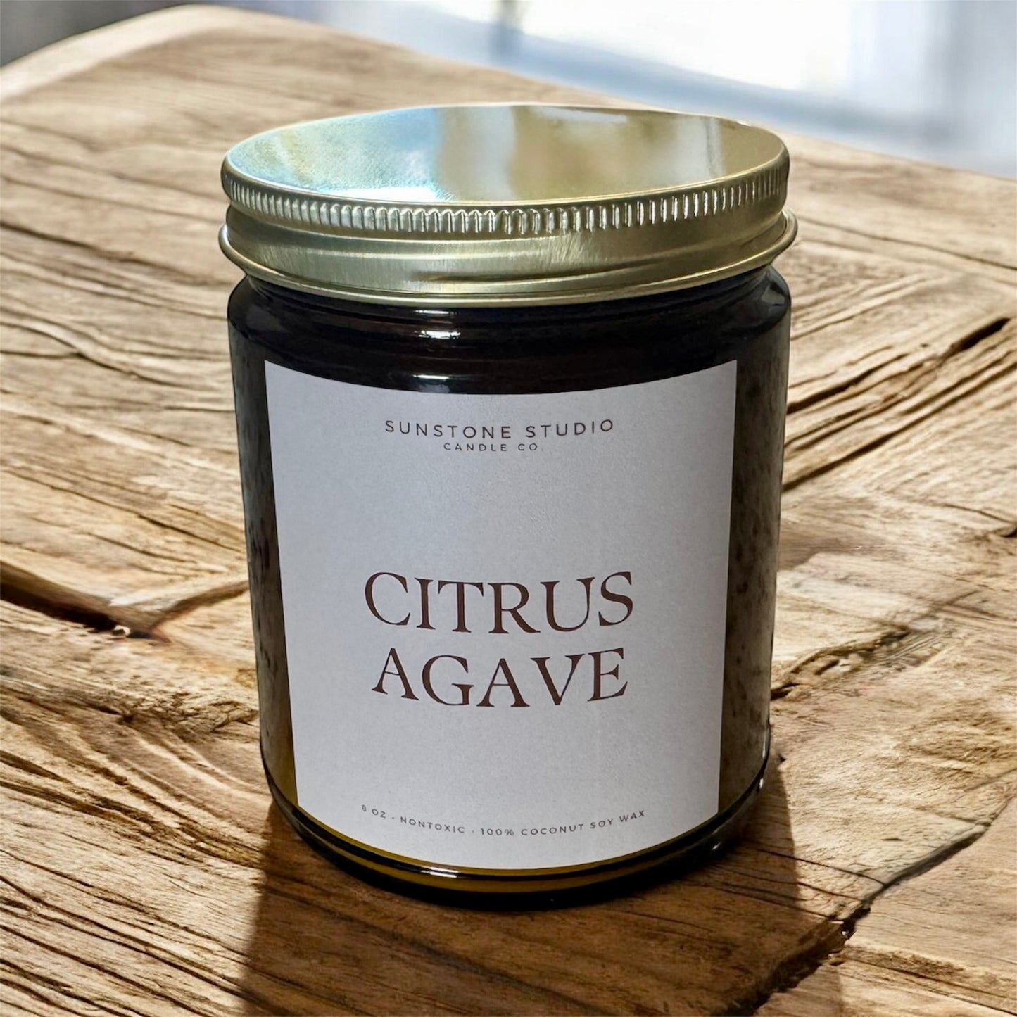 Citrus Agave | 8 oz Amber Jar Candle