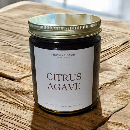 Citrus Agave | 8 oz Amber Jar Candle
