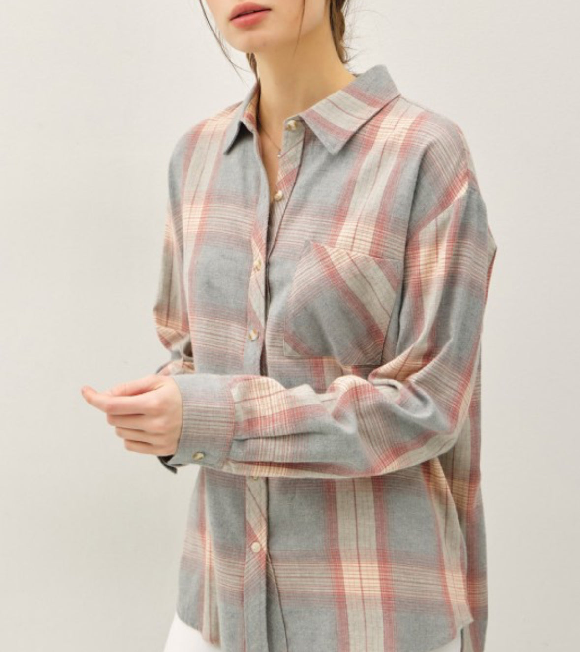Soft Plaid Button-Down