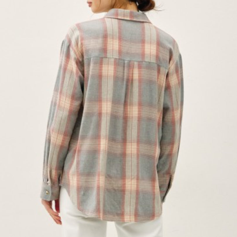 Soft Plaid Button-Down
