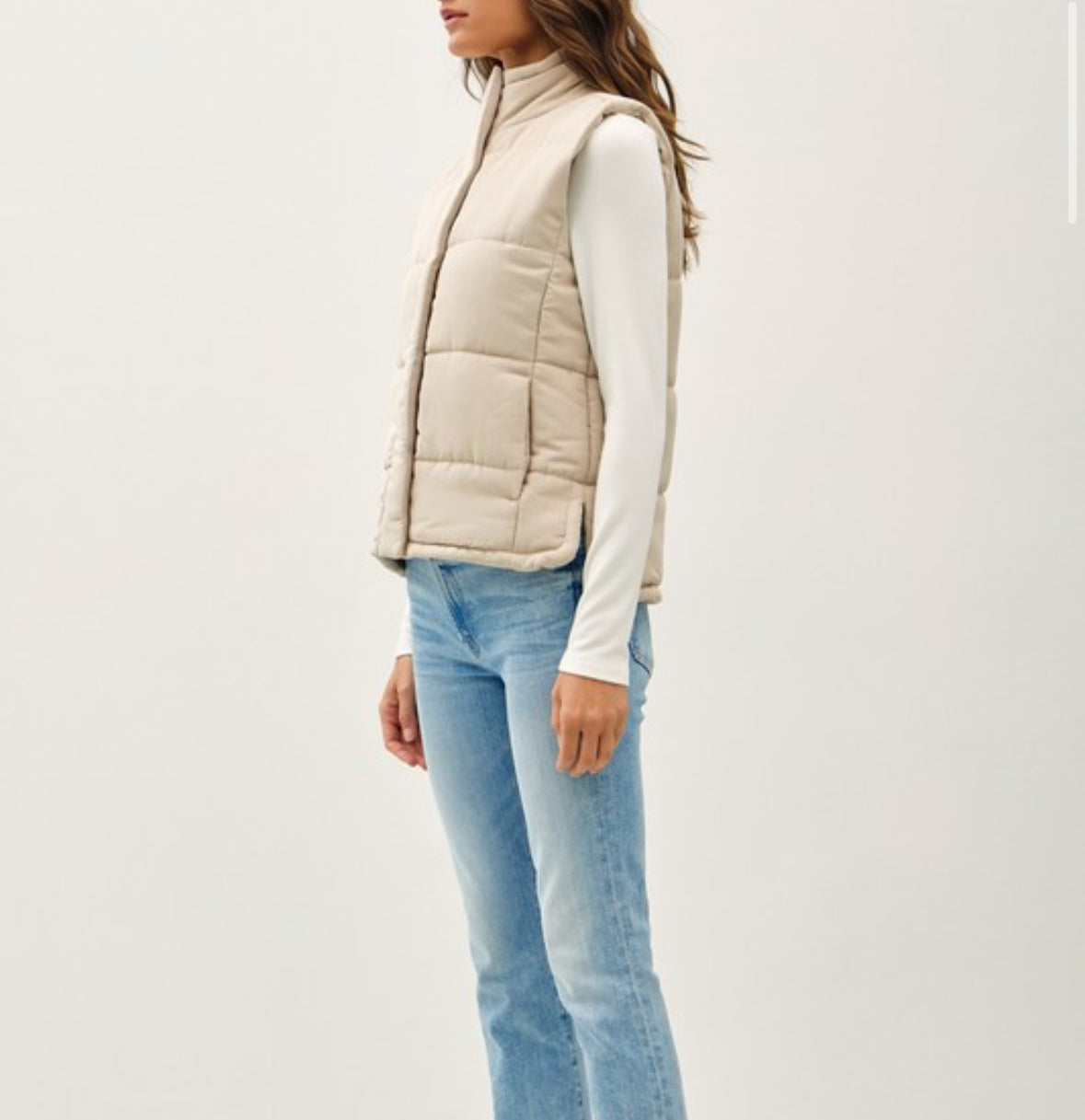 Cozy Beige Puffer Vest