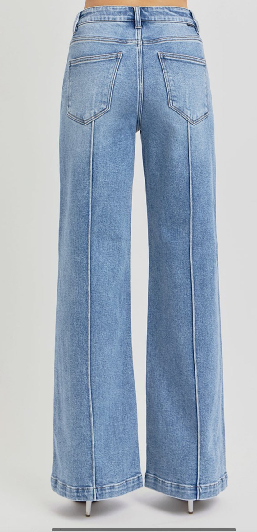 The Editor High Waist Wide Leg Pintuck Jeans