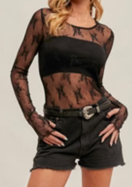 Black Lace Long Sleeve
