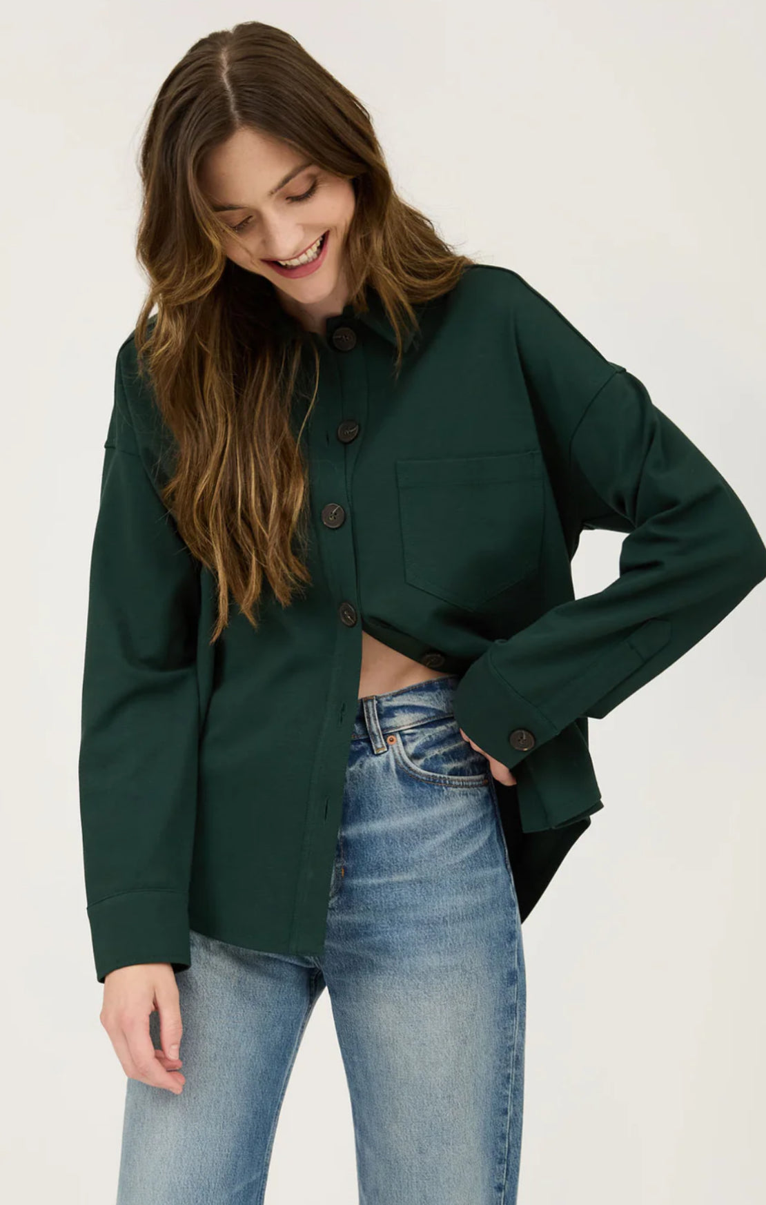 Evergreen Soft Stretch Shacket