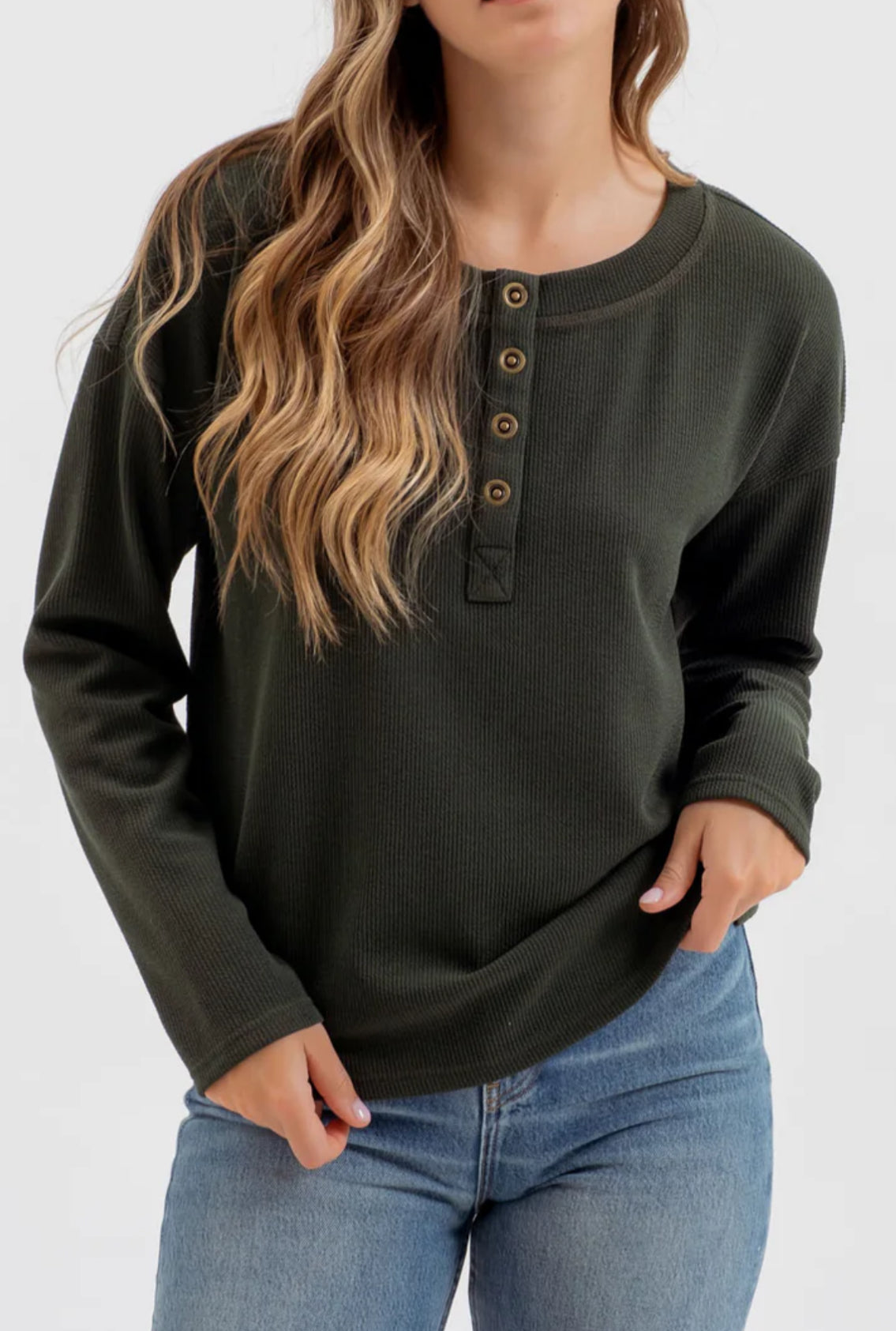 Cypress Henley Knit Top