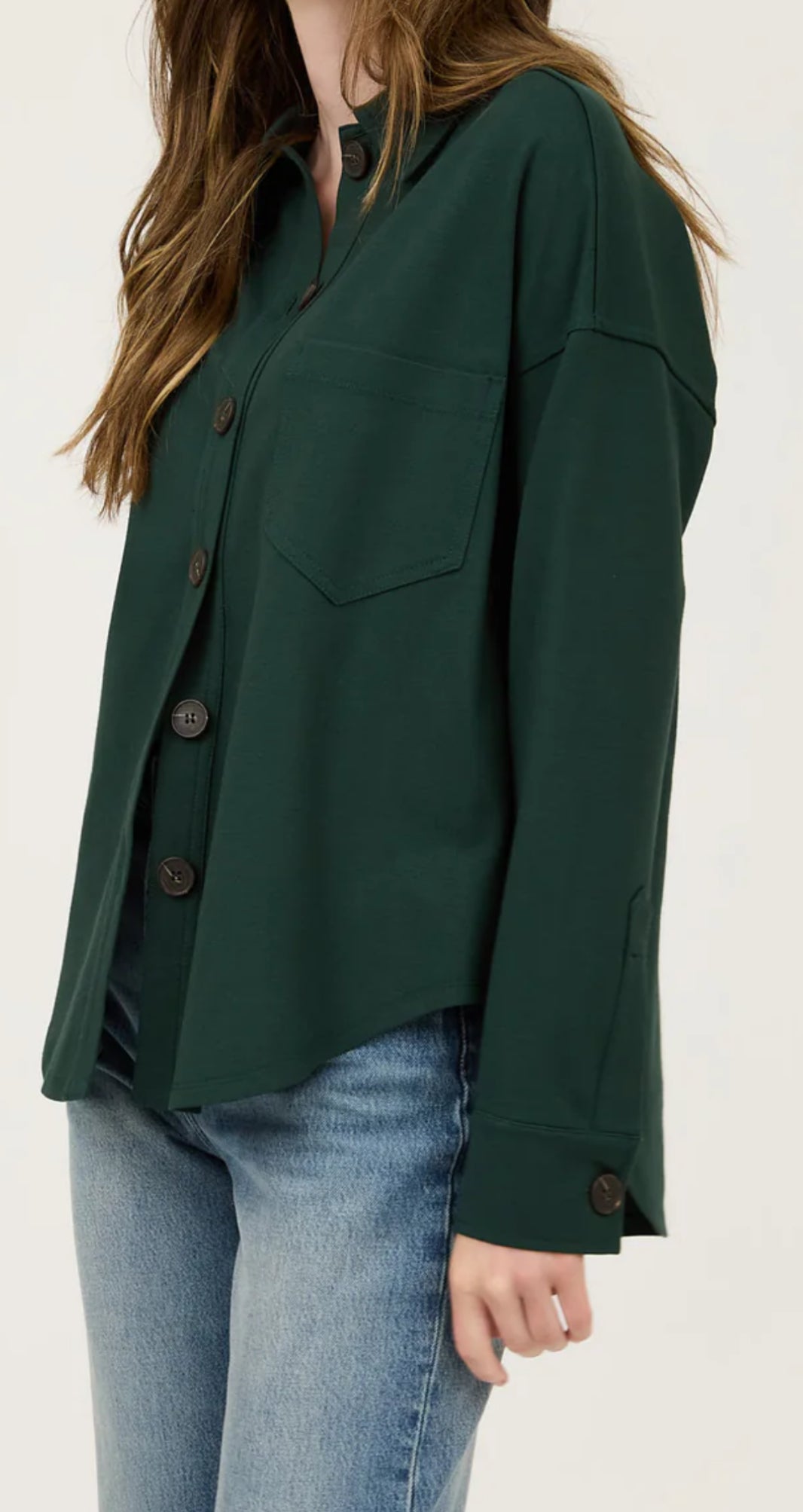 Evergreen Soft Stretch Shacket