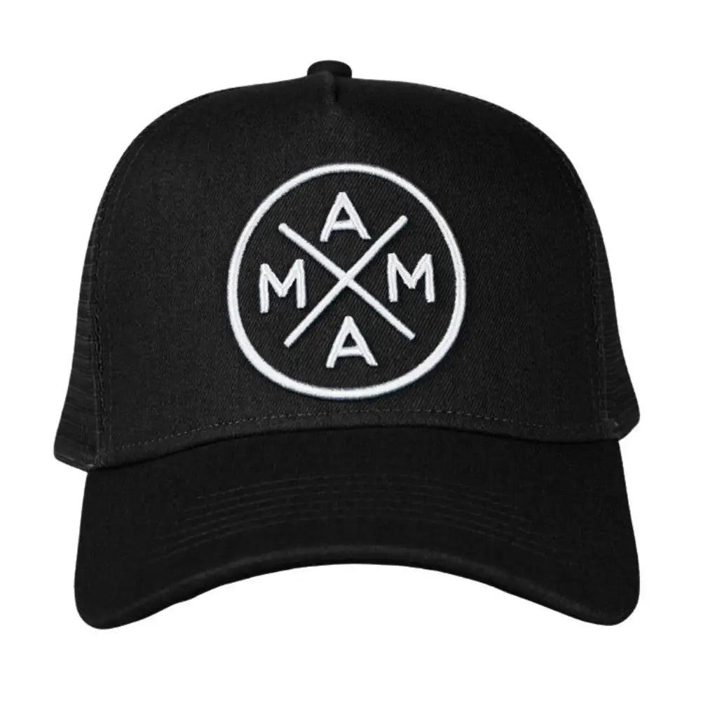 Mama X™ Premium Canvas Trucker Hat- Black