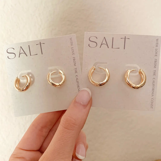Chubbie Hoops | Gold | Everyday Hoop Earrings | Clasp Hoops