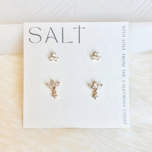 Dainty Stud Pack | Crystal Stud Earrings | Minimal Jewelry