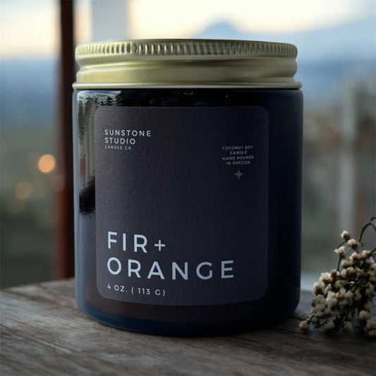 Fraser Fir & Blood Orange - 4 oz Amber Jar