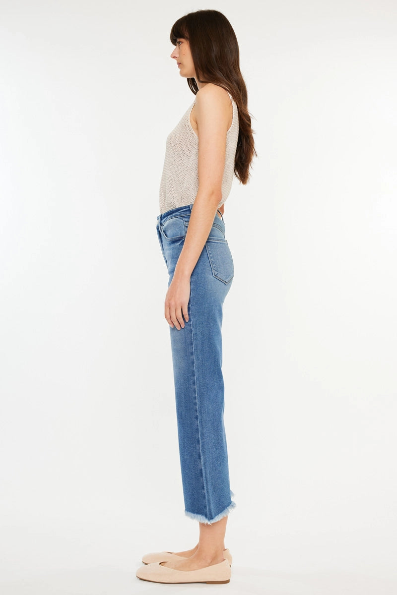 Melanie High Rise Crop Flare Jean