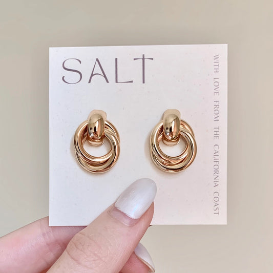 SALT. The Perfect Knot Studs | Gold | Twisted Tube Stud Earrings